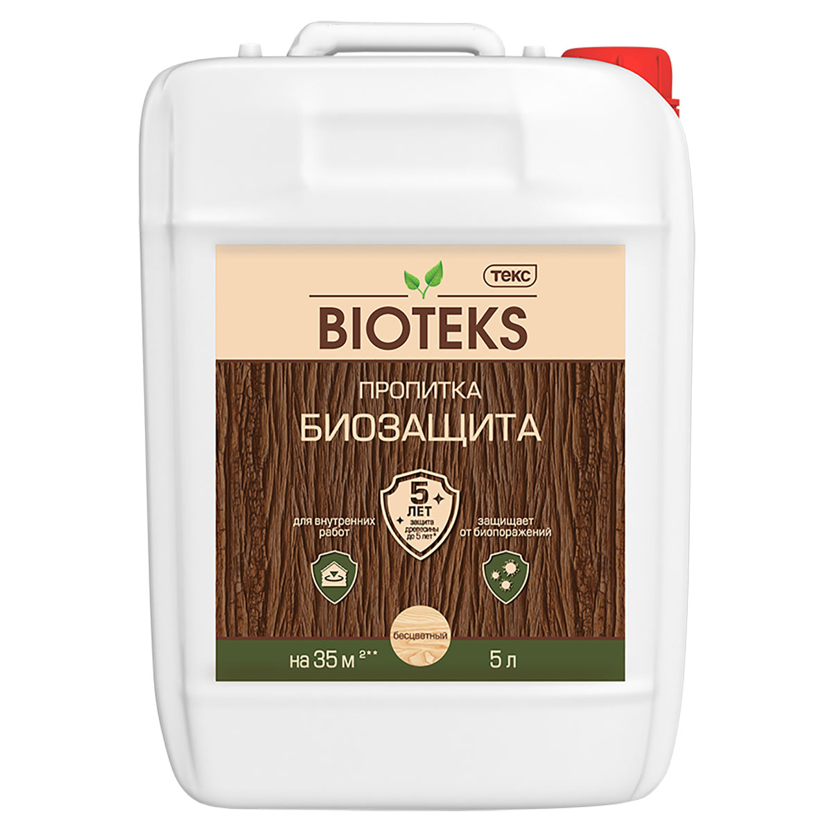 

ТЕКС BIOTEKS Биозащита пропитка для защиты древесины, бесцветный (10л)