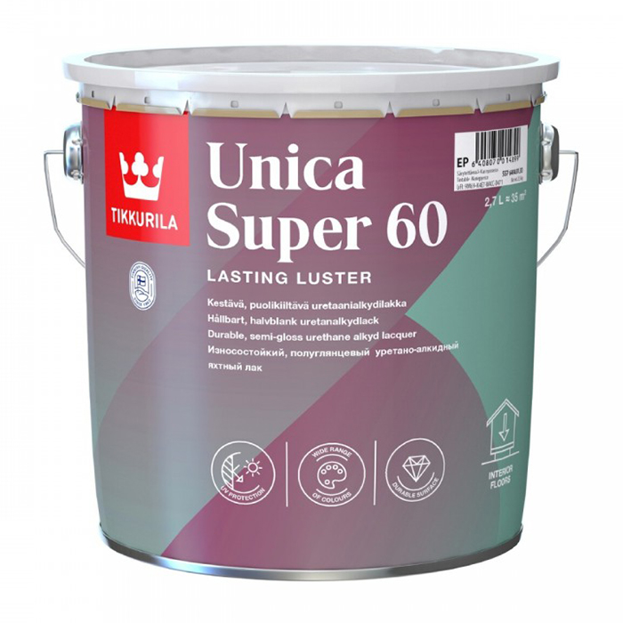 Tikkurila Unica Super 60 /  Уника Супер яхтный лак .