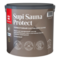 TIKKURILA SUPI SAUNA PROTECT EP состав защитный для стен и потолков, в бане и сауне п/мат (0,9л)