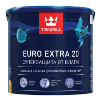 TIKKURILA EURO EXTRA 20 краска моющаяся для влажных помещений, база A (0,9л)