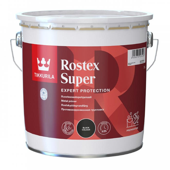 Tikkurila Rostex Super / Тиккурила Ростекс Супер грунт антикоррозийный .