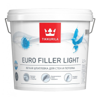 TIKKURILA EURO FILLER LIGHT шпаклевка финишная, легкая, для стен и потолков (2,7л)