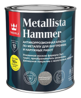 TIKKURILA METALLISTA HAMMER краска по ржавчине 3 в 1, молотковая, глянц, серебристый (2,3л) new