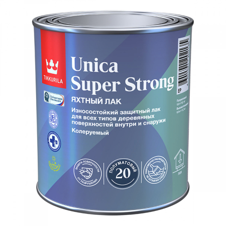 Tikkurila Unica Super Strong EP / Тиккурила Уника лак универсальный износостойкий полуматовый
