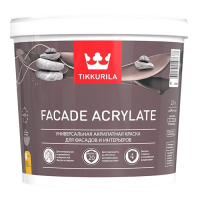 TIKKURILA FACADE ACRYLATE краска акрилатная, универсал., для фасадов и интерьеров, база C (0,9л)