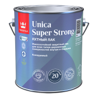 TIKKURILA UNICA SUPER STRONG EP лак универсальный, износостойкий, полуматовый (0,9л)